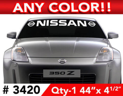 Nissan Windshield Banner Vinyl Decal for Nissan Cars