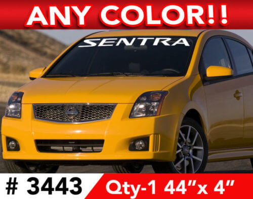Sentra Windshield Banner Vinyl Decal for Nissan Sentra