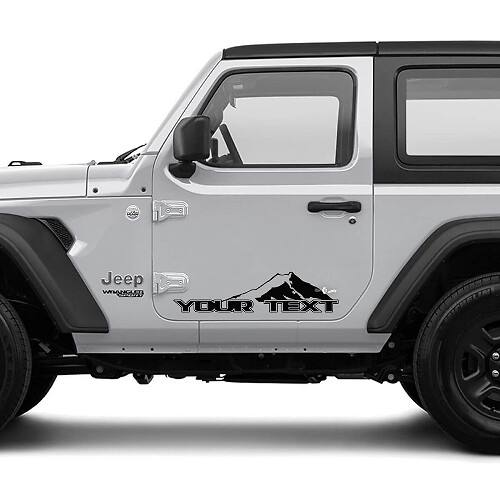 2 Nouvelle Autocollant de Porte JEEP Wrangler Montagnes Autocollant Latéral Graphique

