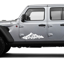 Mountains Door Custom Text Vinyl Graphics Decal Sticker for Jeep Gladiator 2