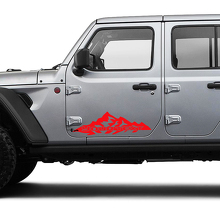 Mountains Door Custom Text Vinyl Graphics Decal Sticker for Jeep Gladiator 3
