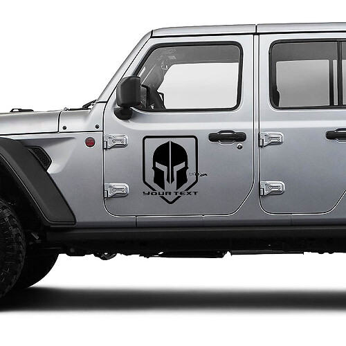 Spartan Helmet Door Vinyl Decals for Jeep Wrangler or Gladiator