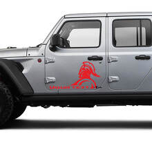 Custom Text Gladiator Door Vinyl Graphics Decal Sticker for Jeep Gladiator 3