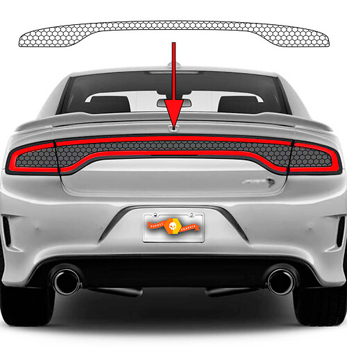 Dodge Charger SRT Hellcat Widebody Tail Light Honeycomb New Vynil Decal Sticker Graphics
