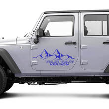 2 New JEEP Wrangler Unlimited Door Decal Sticker 4x4 off-road Mountains side Graphics Decal Sticker
 5
