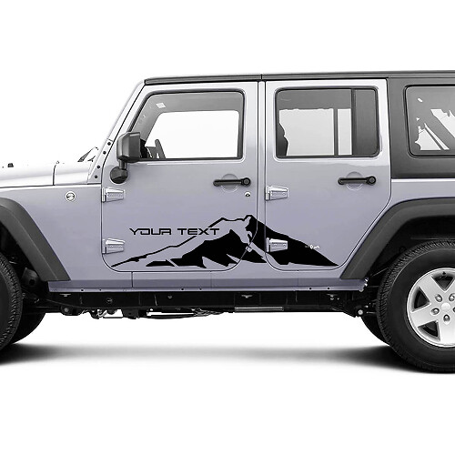 2 New JEEP Wrangler Unlimited 4 Door Decal Sticker Mountains side Graphics Decal Sticker
