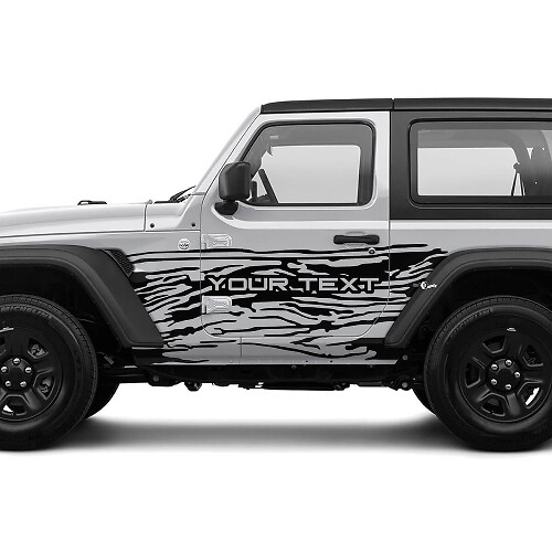 2 New JEEP Wrangler Unlimited 4 Door Decal Sticker 4x4 off-road Splash Mud Mountains side Graphics Decal Sticker
 1