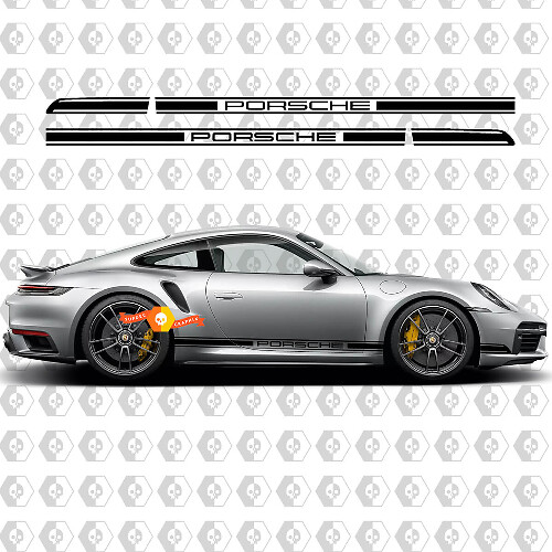 Porsche 911 718 Tycan Turbo Side Stripes Kit Decal Sticker
