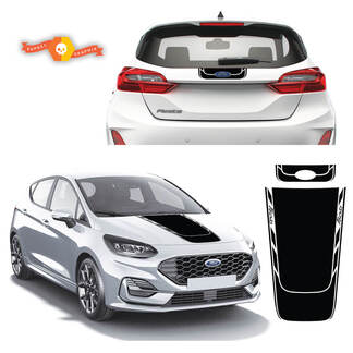 Hood and Trunk Vinyl Decal Sticker Fiesta Logo compatible with Ford Fiesta 2019 - 2022
