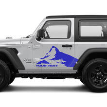 2 Nouvelle Autocollant Sticker JEEP Wrangler Montagnes côté Graphiques Autocollant
 2