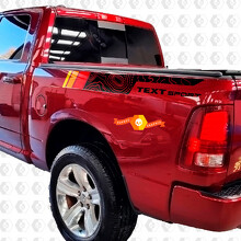 Topographic Map Sport Stripes Bedside Vinyl Decal Sticker for Dodge Ram 1500_2