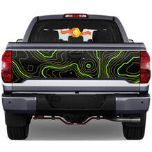 Tailgate Topographic Map Rear Sticker Decal For Toyota Tacoma Third generation 2015-2022 SupDec 2 colors 1
 2