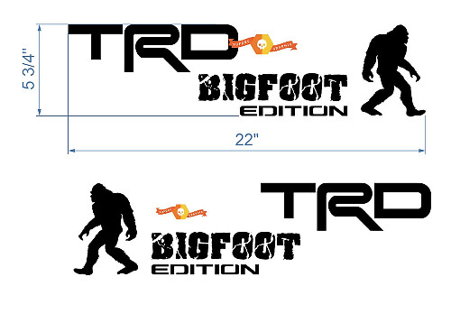 TRD Bigfoot Edition Side Vinyl Decal For Toyota Tacoma Tundra