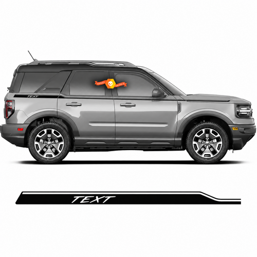 Custom Text Retro Doors Thin Accent Line Trim 4-Door Side Stripe Decals Stickers Pair for Musclecar horse 2021