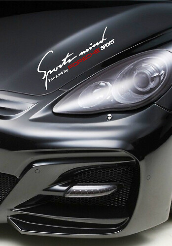 2 Sports mind powered by Porsche Cayenne Panamera Decal sticker