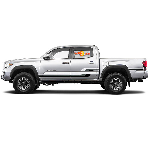 3 Colours Stripes for Tacoma Retro Side and Bed Vinyl Stickers Decal fit to Toyota Tacoma Toyota Truck

