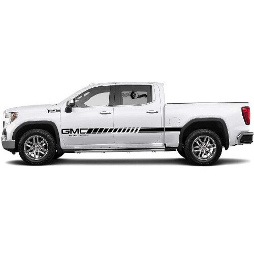 Branded Accent Side Stripes Vinyl Decal Kit for GMC Sierra 1500