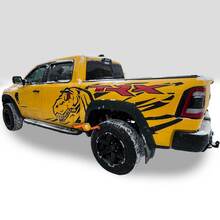 Pair Dodge Ram Rebel TRX 2022+ 2023+ 2 Colors Side 1500 TRX Splash Bed Dinosaurs T-Rex TRX Truck Vinyl Sticker Decal Graphic
 2
