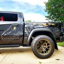 Pair Dodge Ram Rebel TRX 2022+ 2023+ 2 Colors Side 1500 TRX Splash Bed Dinosaurs T-Rex TRX Truck Vinyl Sticker Decal Graphic
 3