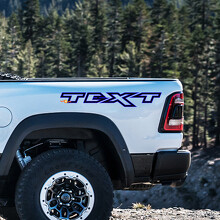 Custom Outline Lettering Side Vinyl Decals for Dodge Ram Rebel 1500 TRX_3