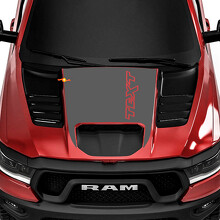 Custom Text Blackout Hood Vinyl Decal for Dodge Ram Rebel 1500 TRX_3