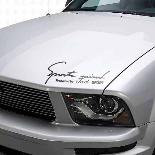Custom Lettering Sports Mind Hood Vinyl Decal Sticker 