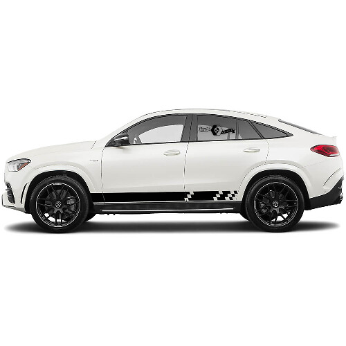 2 Nouvelle Bandes Autocollantes pour le Bas de Caisse pour Mercedes Benz GLE 2022 Autocollants Latéraux en Vinyle Décalcomanie Graphique

