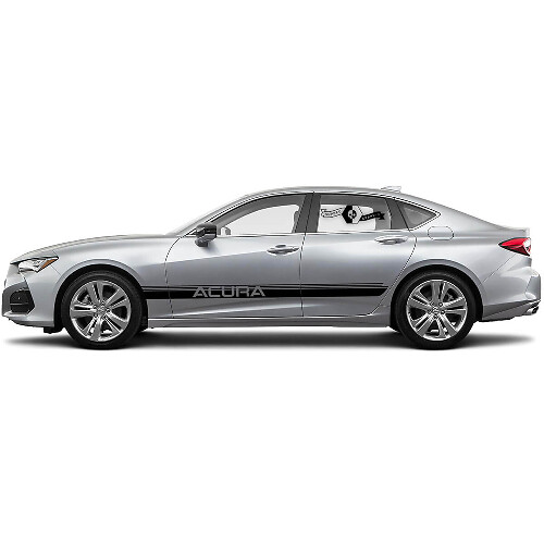 Branded Accent Stripes Side Vinyl Decal Sticker for Acura TLX 2021