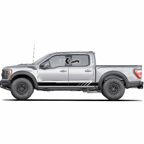 Side Rocker Panel and Bed Stripe Decal Set for Musclecar Truck 2022