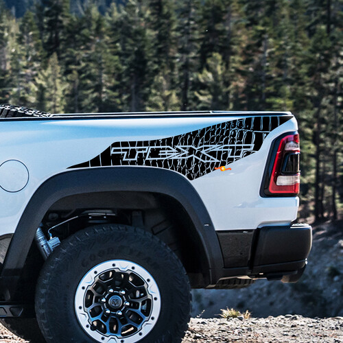 Dinosaur Skin Custom Text Vinyl Decal Kit for Dodge Ram Rebel 1500 TRX