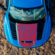 Dinosaur Skin Custom Text Hood Vinyl Decal for Dodge Ram Rebel 1500 TRX_3