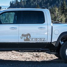 Custom Text Hemi Style Door Side Vinyl Decal Sticker for Dodge Ram 1500_2