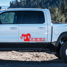 Custom Text Hemi Style Door Side Vinyl Decal Sticker for Dodge Ram 1500_3