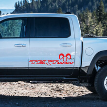 Custom Text & Logo Hemi Style Door Vinyl Decal Sticker for Dodge Ram 1500_2