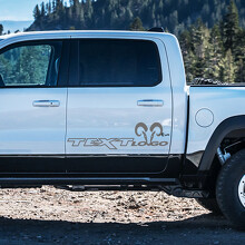 Custom Text & Logo Hemi Style Door Vinyl Decal Sticker for Dodge Ram 1500_3
