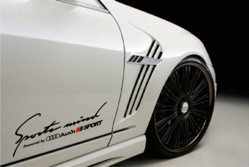 Sports Mind Powered by Audi Side Vinyl Decal Set for Audi