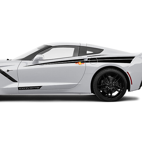 Side Accent Decals Stickers for Doors Chevrolet Corvette
