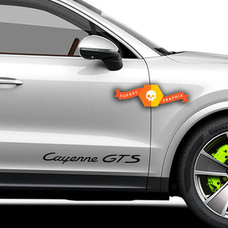 Pair Porsche Stickers Cayenne GTS Porsche  Doors Side Decal Sticker

