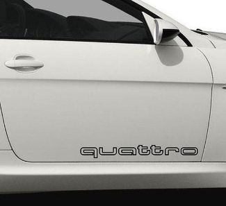 2 QUATTRO OUTLINED AUDI A3 A4 A6 A8 RS3 RS4 stickers decals