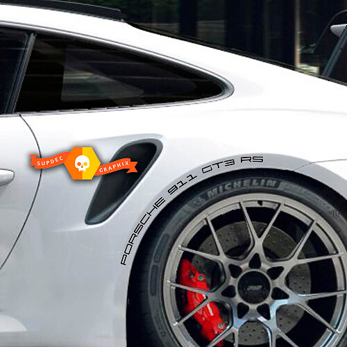 Brand Lettering Rear Fender Vinyl Decal Kit for Porsche 911 GT3 RS