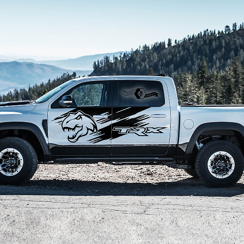 Splash Mud T-Rex Doors Side Vinyl Sticker Decal for Dodge Ram 1500 TRX