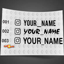 Custom Name Instagram Username Set of Decals Stickers
 2