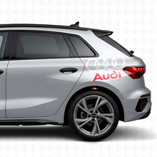 Audi Lettering and Rings Side Vinyl Decal Set for Audi Cars_9