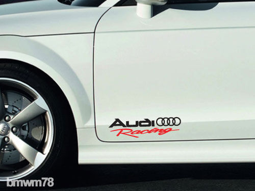 2 Audi Racing Decal Sticker A4 A5 A6 A7 A8 S4 S5 S8 Q5 Q7 Rs Tt