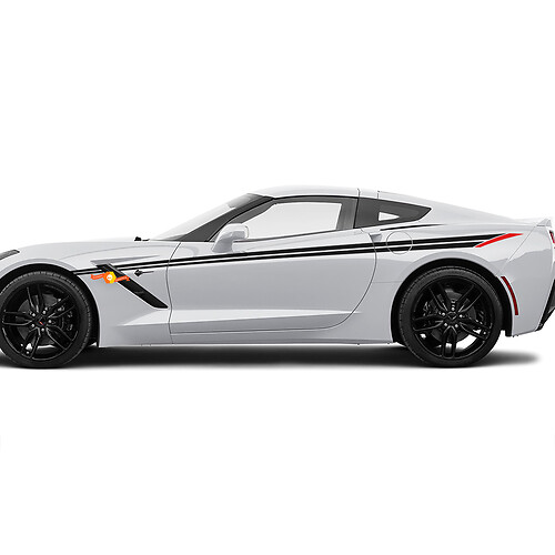 Side Accent Corvette Racing Hash Stripes for Chevrolet Corvette C8
