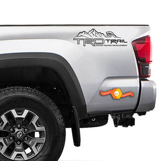 2x TRD Trail Mountain Wave Toyota Off Road BedSide Vinyl Stickers Decal fit to Tacoma or Tundra Sticker
