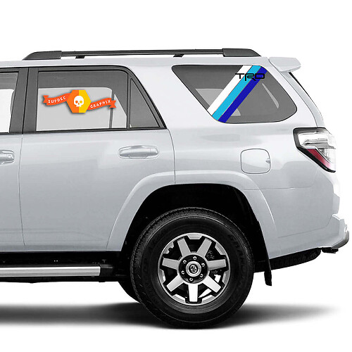 TRD Retro Stripes Rear Side Window Vinyl Decal Sticker for Toyota 4Runner 2010-2023
