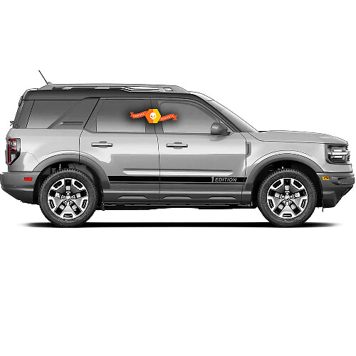 Pair Ford Bronco 2020 2021 2022 EDITION ROCKER PANEL Vinyl Decal Sticker Graphics Kit
