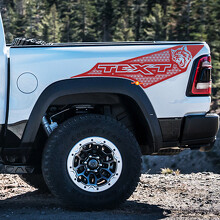 Wildcat and Custom Text Bedside Vinyl Decal Sticker for RAM 1500 TRX 2021-2026_2