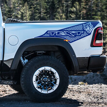 Wildcat and Custom Text Bedside Vinyl Decal Sticker for RAM 1500 TRX 2021-2026_3